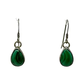 Sterling silver Malachite earrings GM22