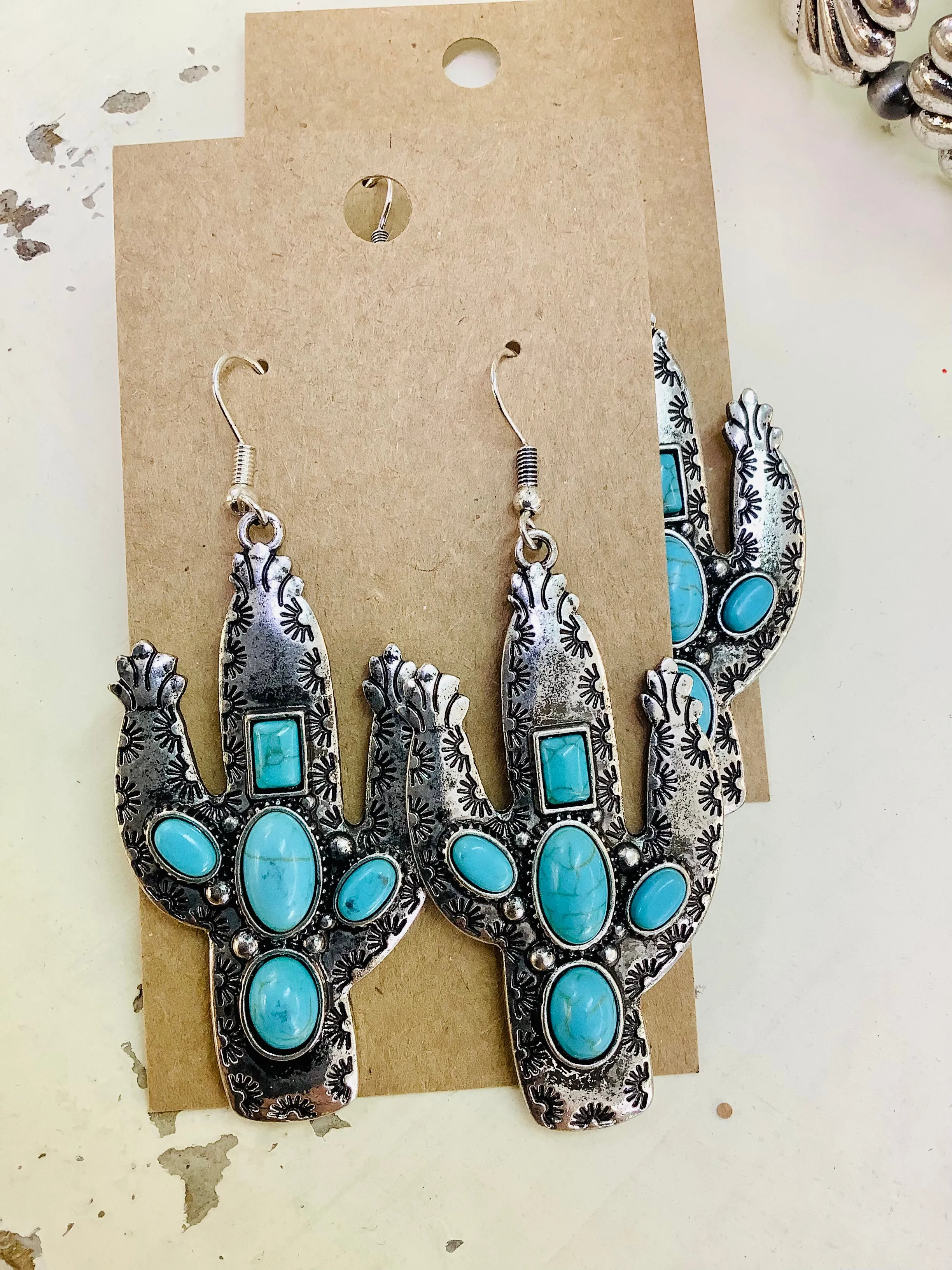 THE Turquoise Cactus Earrings