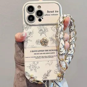 Timeless Floral iPhone Case with Scarf Strap