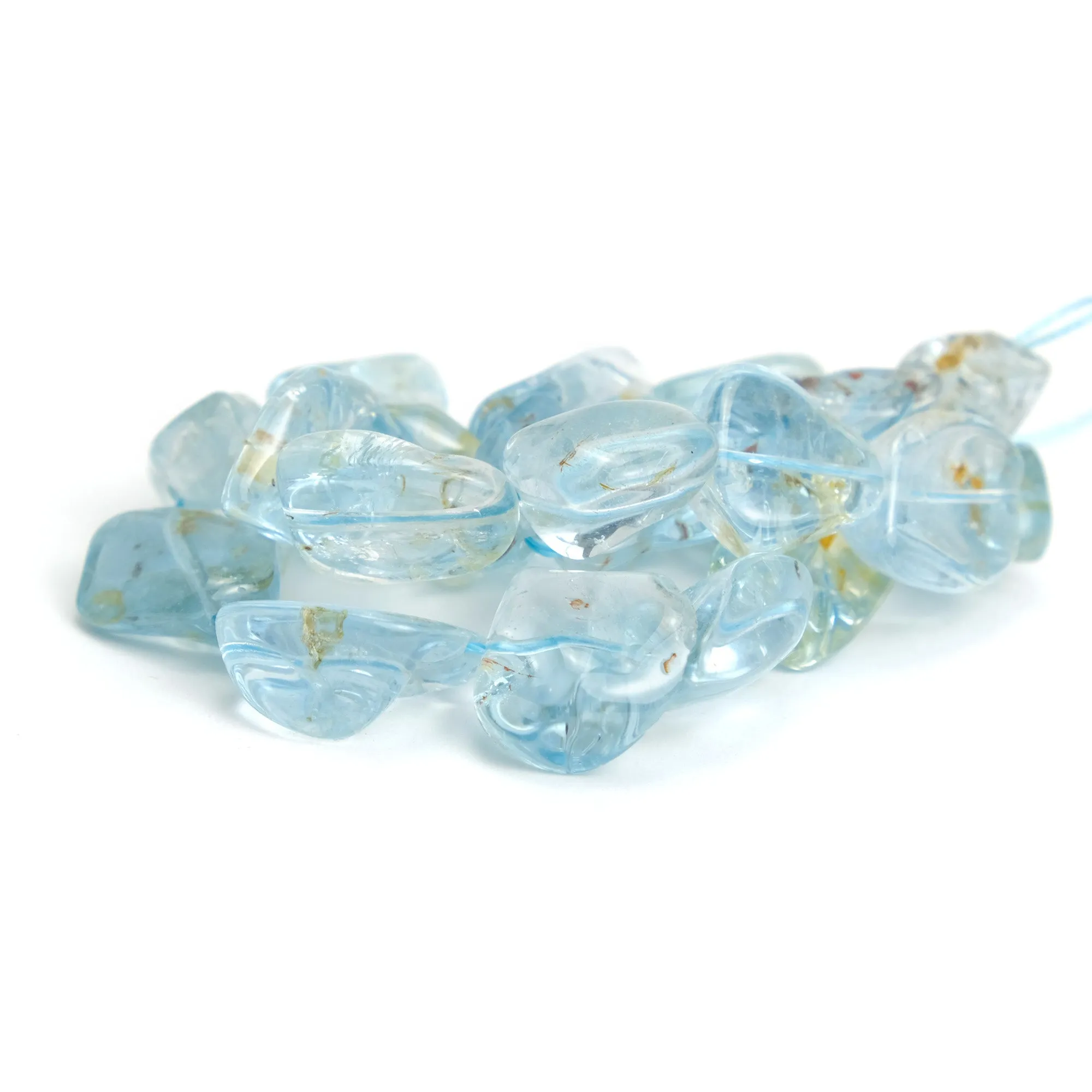 Topaz Natural Nuggets, Blue #２