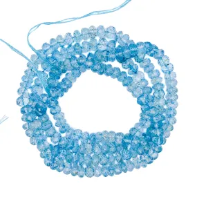 Topaz Swiss Blue 6.4mm Faceted Rondelles Bead Strand