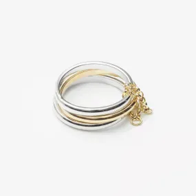 Trio Ring - 9kt Gold & Sterling Silver