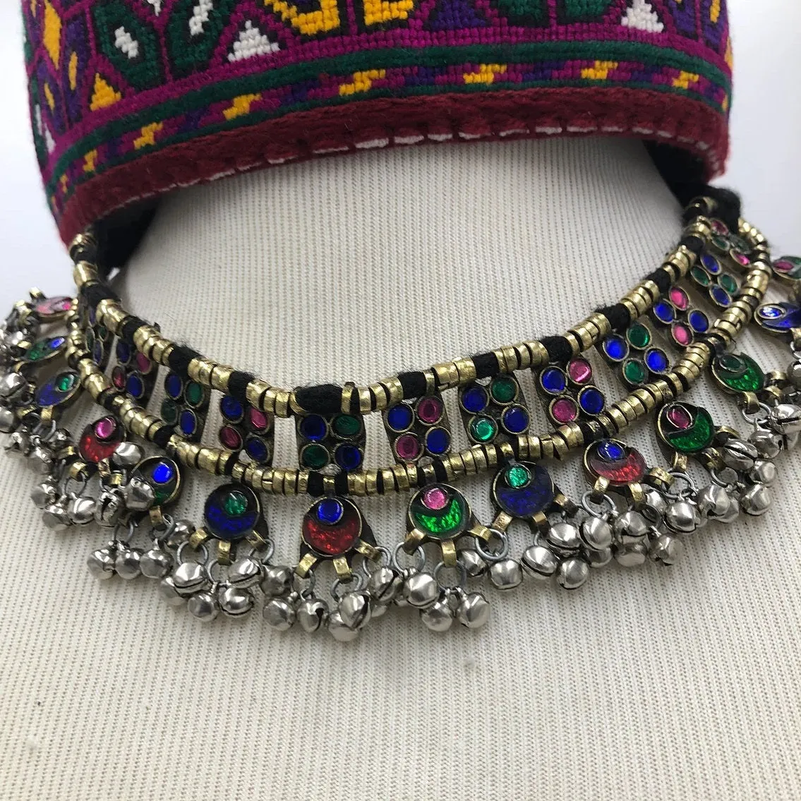 Turkmen Multicolor Stones Choker Necklace