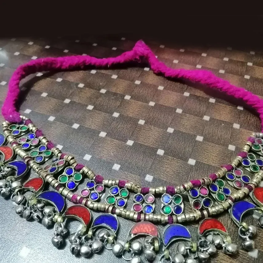 Turkmen Multicolor Stones Choker Necklace