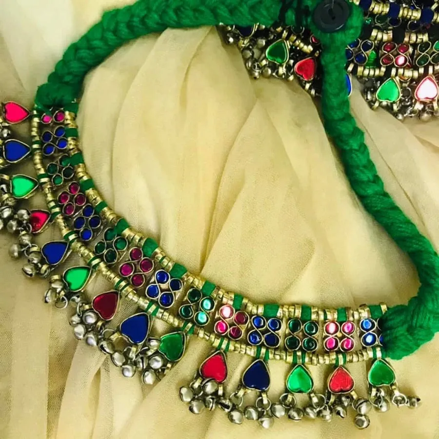 Turkmen Multicolor Stones Choker Necklace