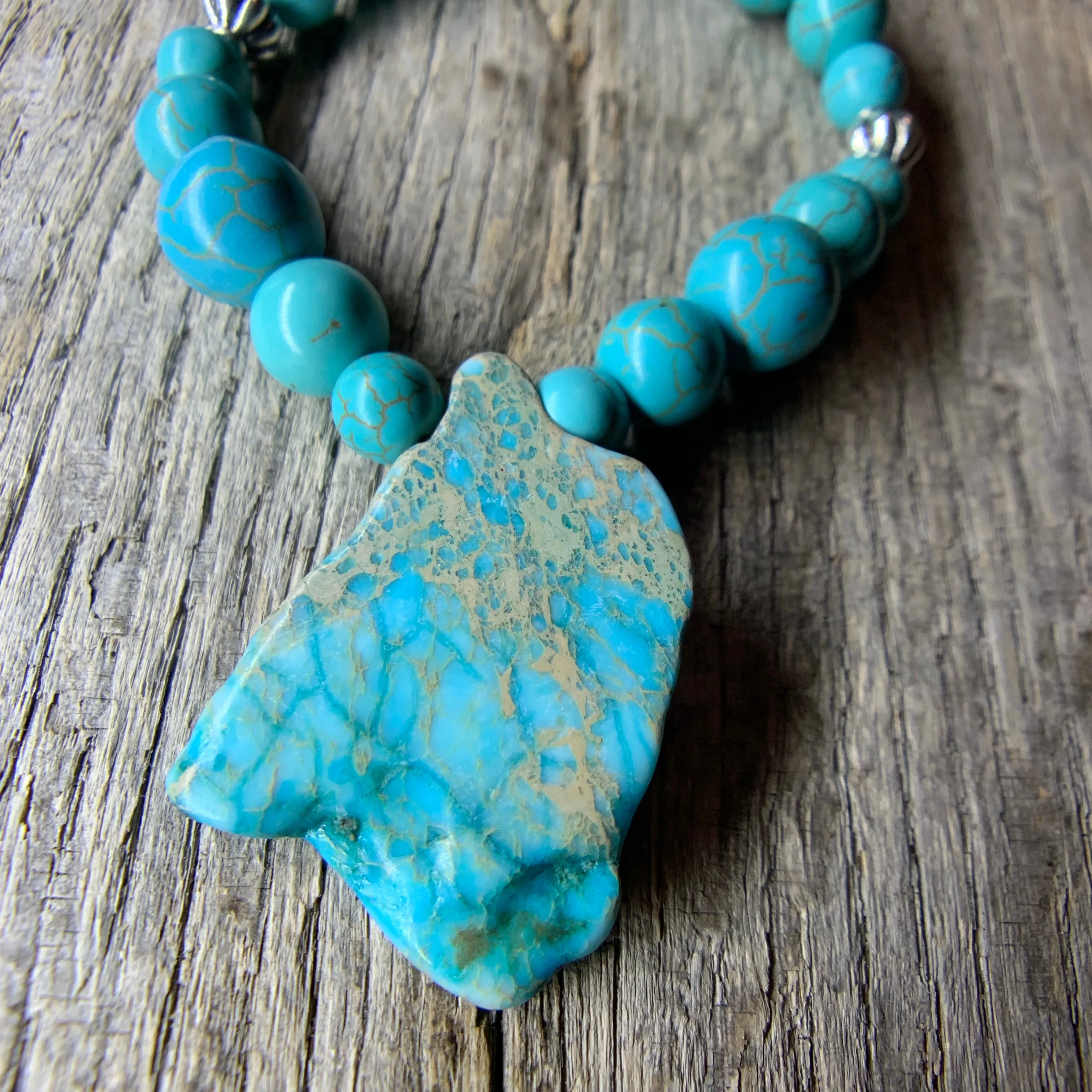 Turquoise Bracelet with Large Stone Accent