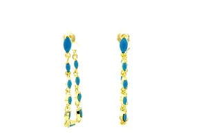 Turquoise Chain Earrings