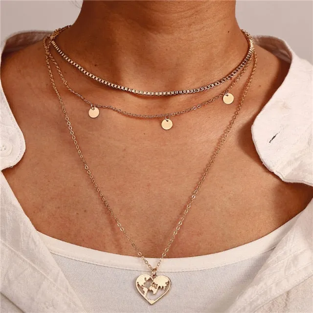 VenusFox Bohemian Cute Butterfly Choker Necklace for Women Street Style Statement Necklace Gold Color Letter Necklace Jewelry