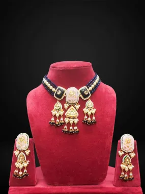 Victorian Kundan Beaded Choker Set