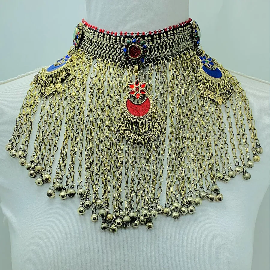 Vintage Long Bells Nomadic Choker Necklace