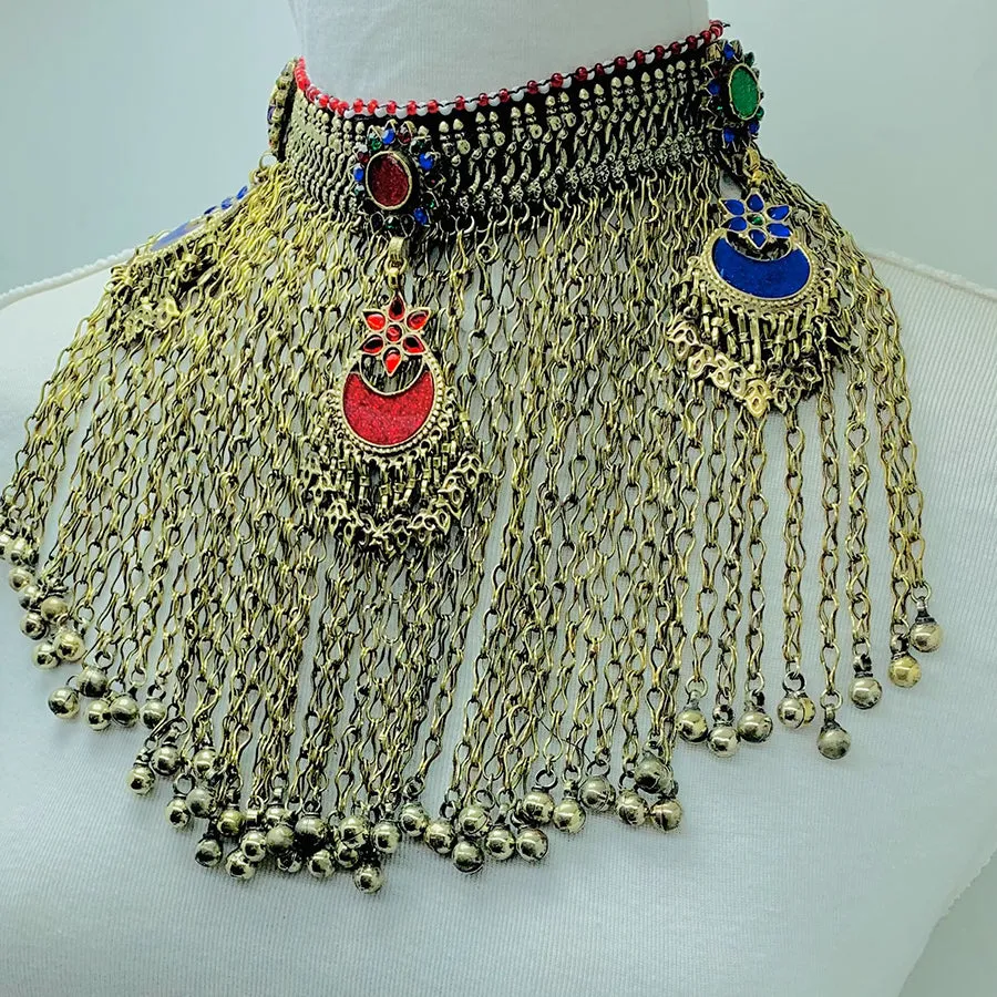 Vintage Long Bells Nomadic Choker Necklace