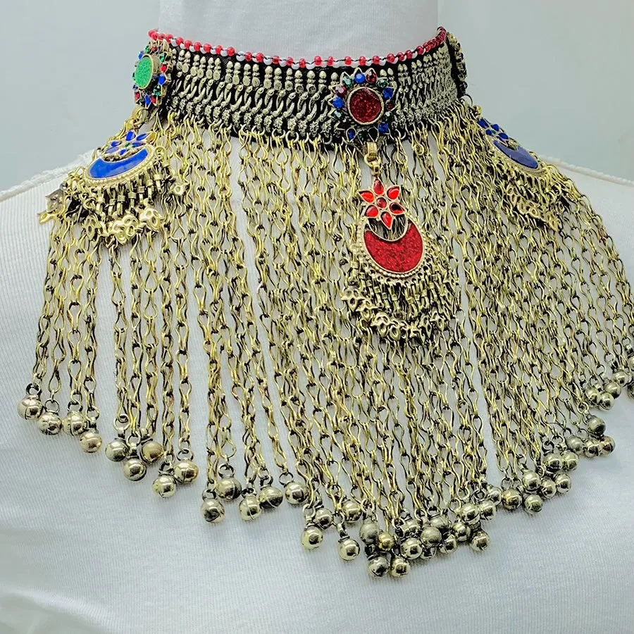 Vintage Long Bells Nomadic Choker Necklace