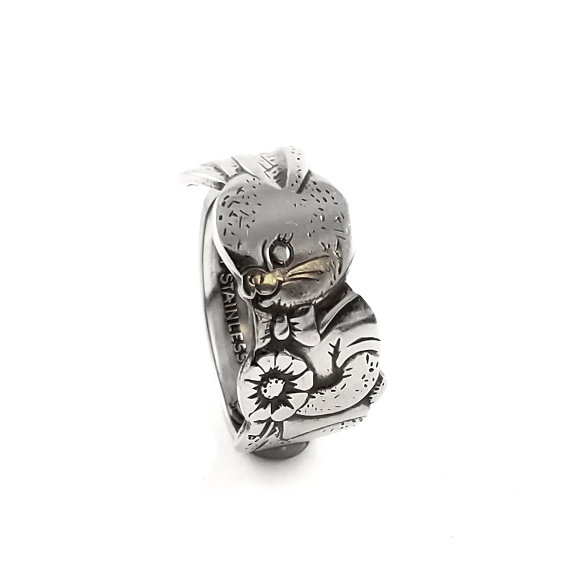 Vintage Peter Rabbit Stainless Steel Spoon Ring