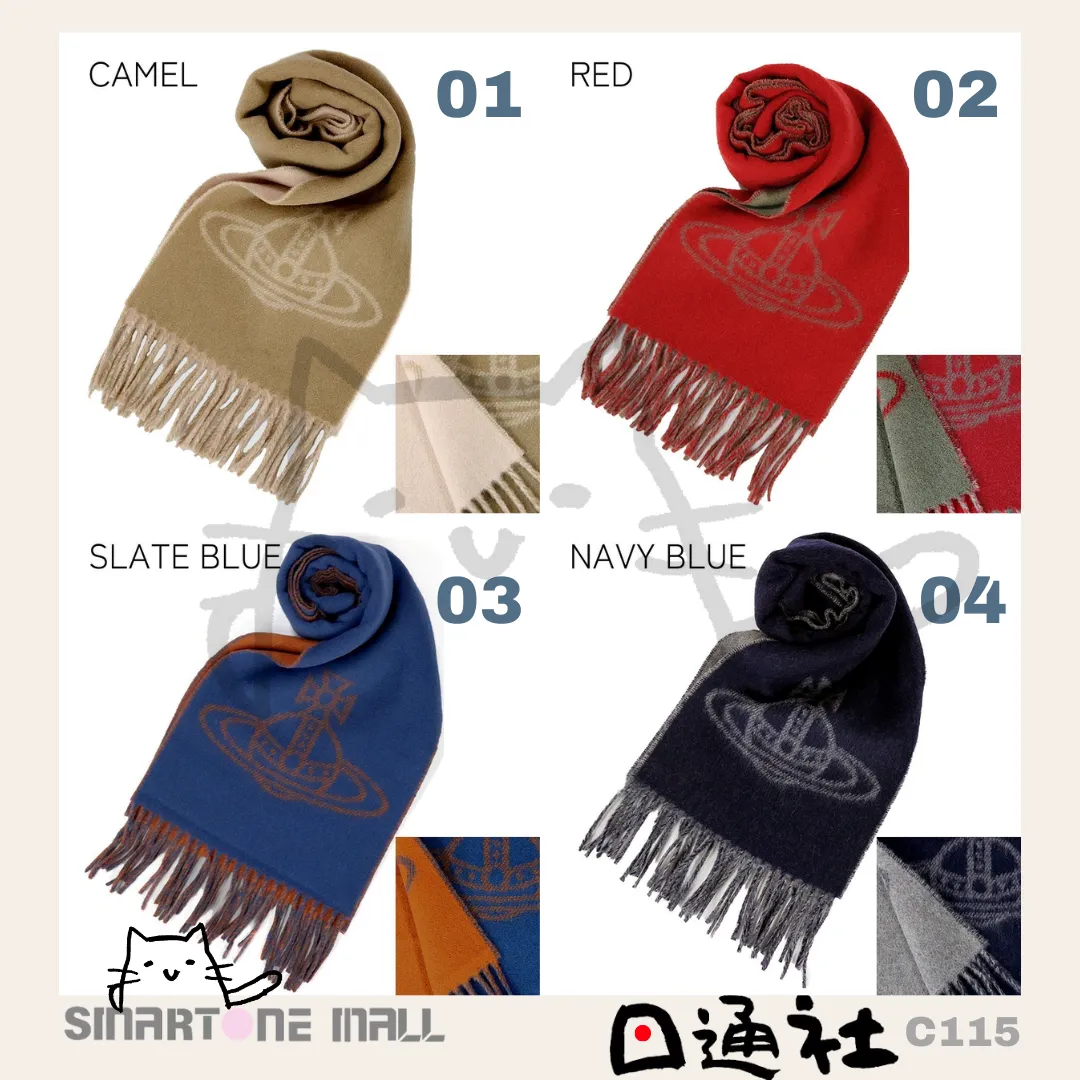 日本直送：Vivienne Westwood意大利製羊毛淨色頸巾 (C115) / From Japan: Vivienne Westwood Italian-made wool solid color neck scarf (C115)