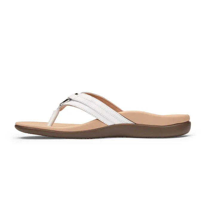 Womens Vionic Aloe Toe Post Sandal White