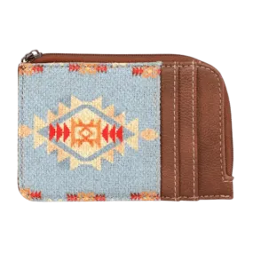 Wrangler Women's Southwestern Print Brown Mini Zip Card Case WG2202-W005BR