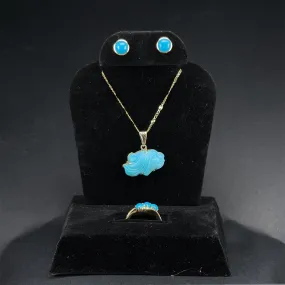 Yellow Gold Sleeping Beauty Turquoise Bundle