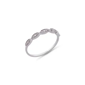 Zoey Diamond Band, 14k White Gold